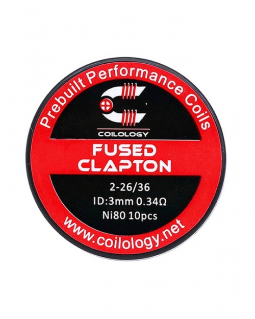 Coilology Ni80 Fused Clapton Prebuilt Coil 26ga 0.34ohm (10pcs)